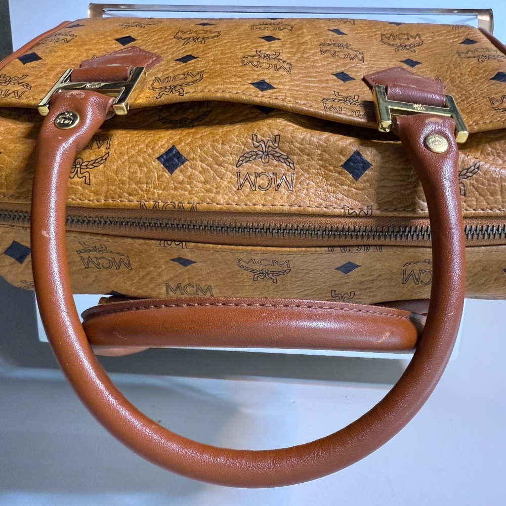 MCM Cognac Monogram Satchel β Vintage - Picture 4 of 10